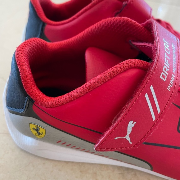 Rosso Corsa red Ferrari x Puma first steps Drift Cat Delta V sneakers 2C - Picture 5 of 8